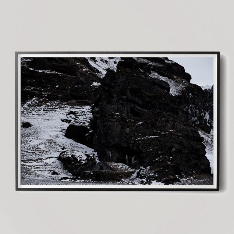 black and white iceland landscape photo