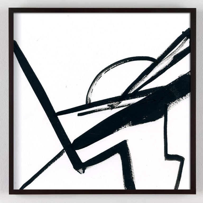 black and white abstract print
