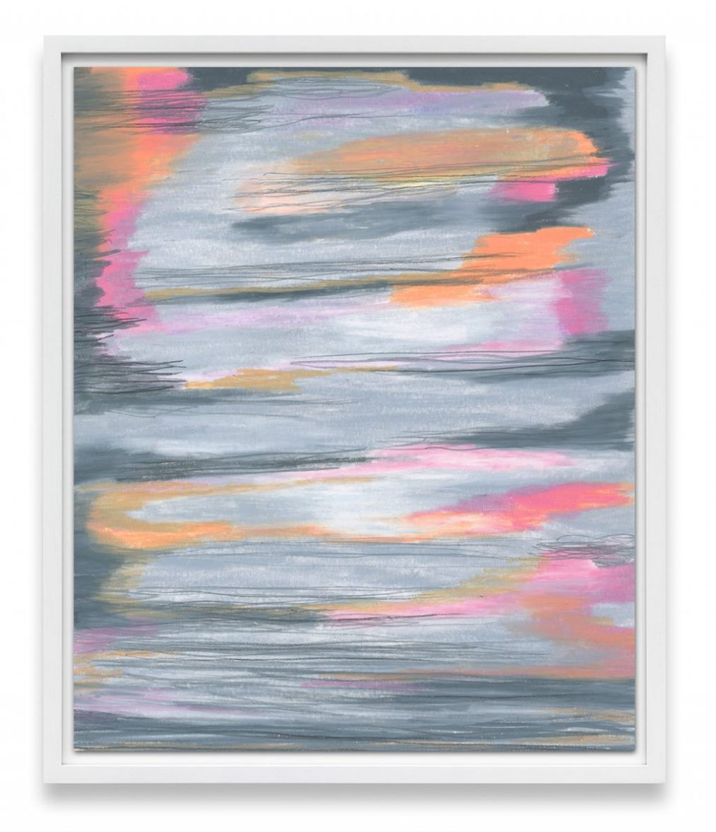 grey and peach abstract art
