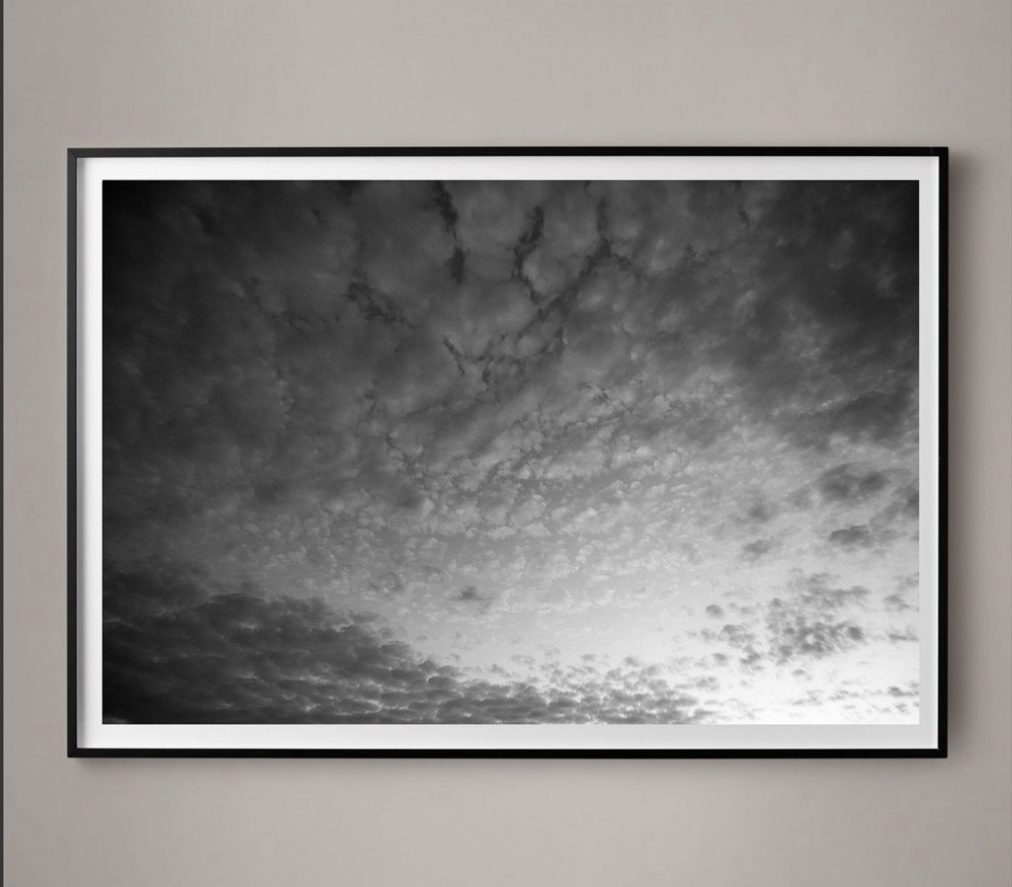black and white cloud photograph