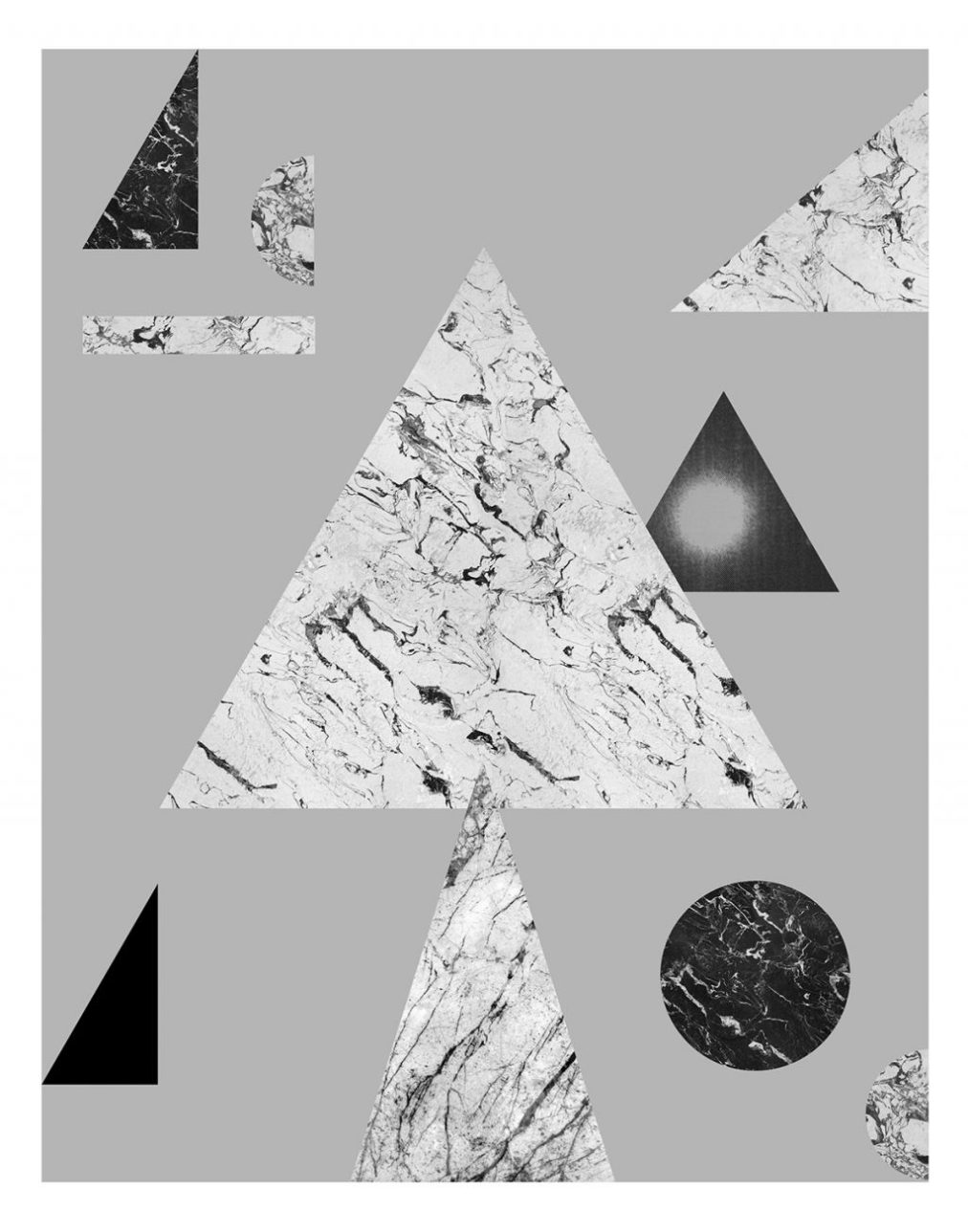 black and white geometric art print