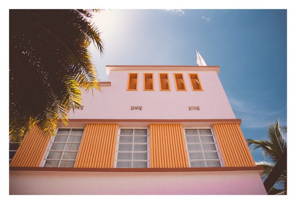 pastel art deco architecture in miami beach photograph