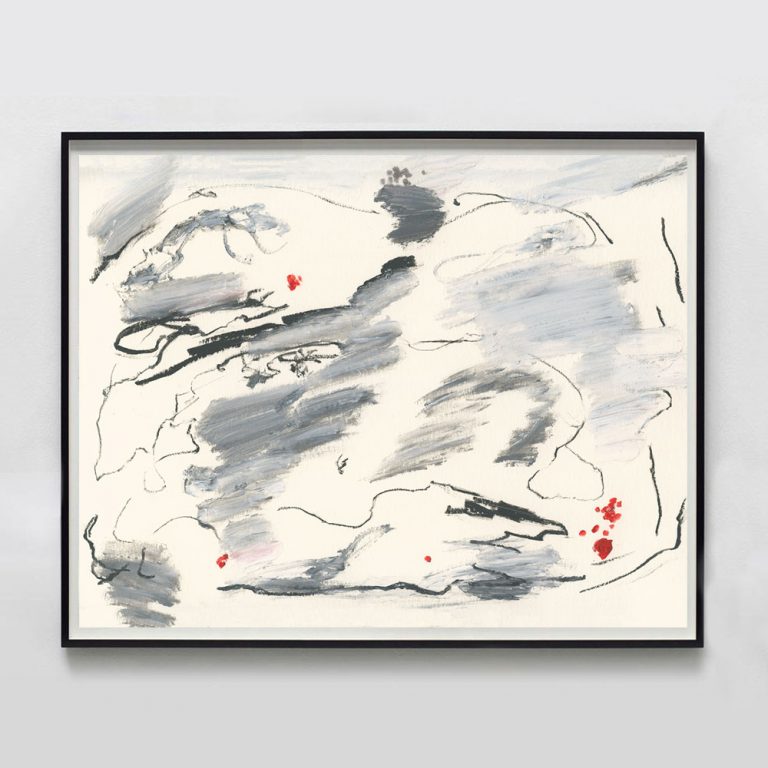 black and red abstract drawing
