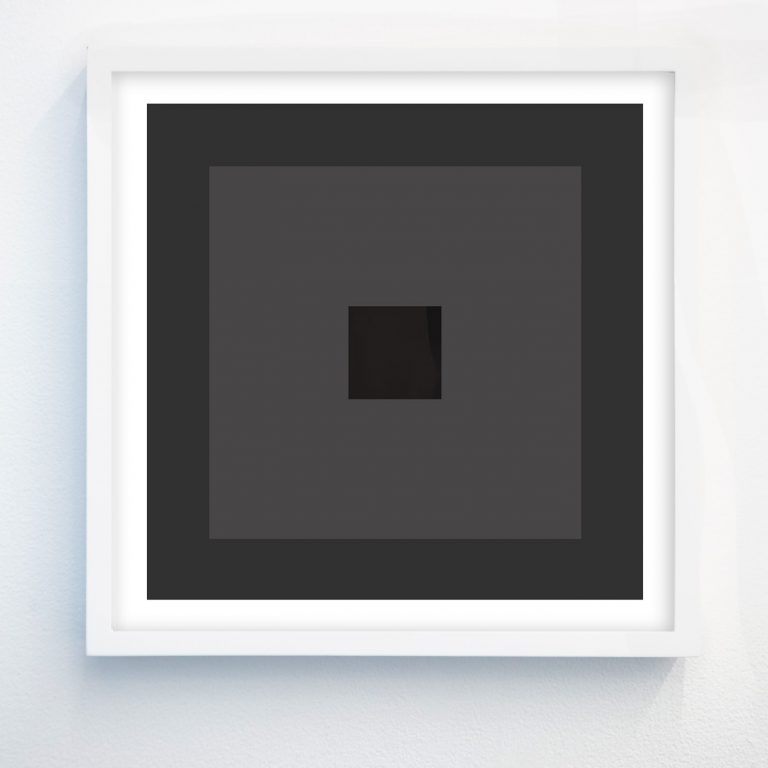 black and white abstract geometric print