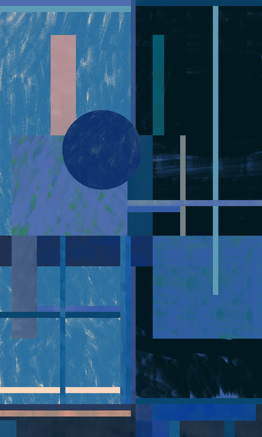 blue geometric abstract art