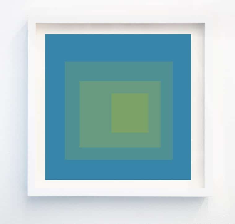 muted abstract geometric print