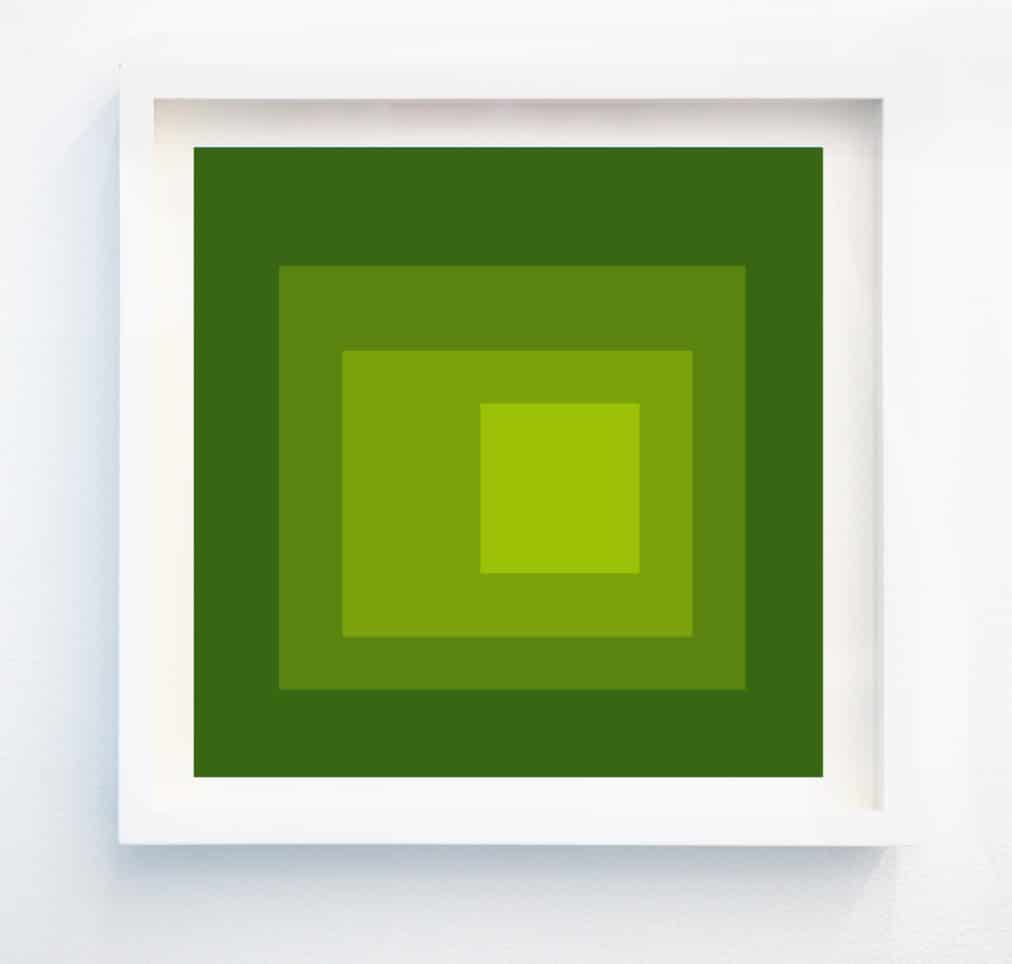 olive chartreuse geometric abstract art print