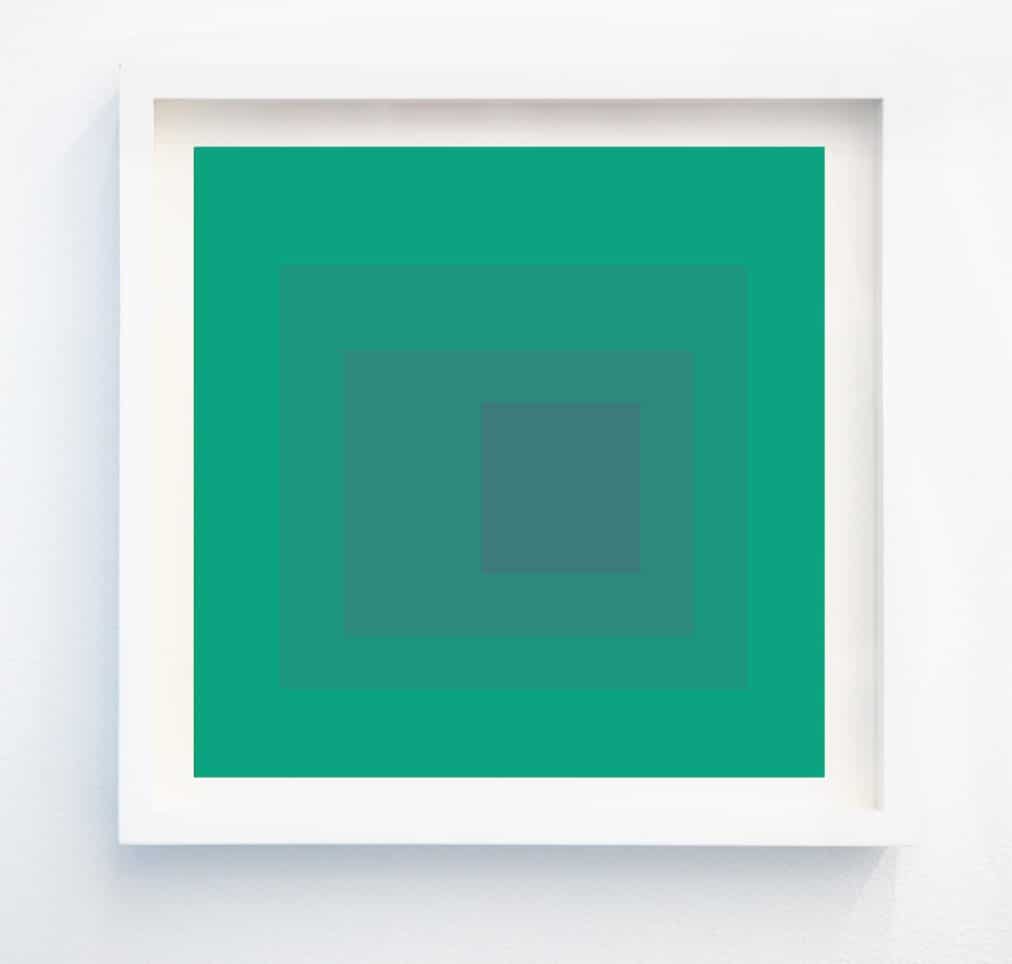mint green geometric art print