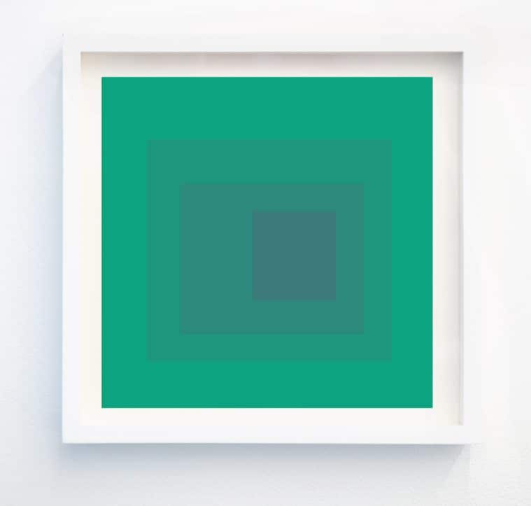 mint green geometric art print