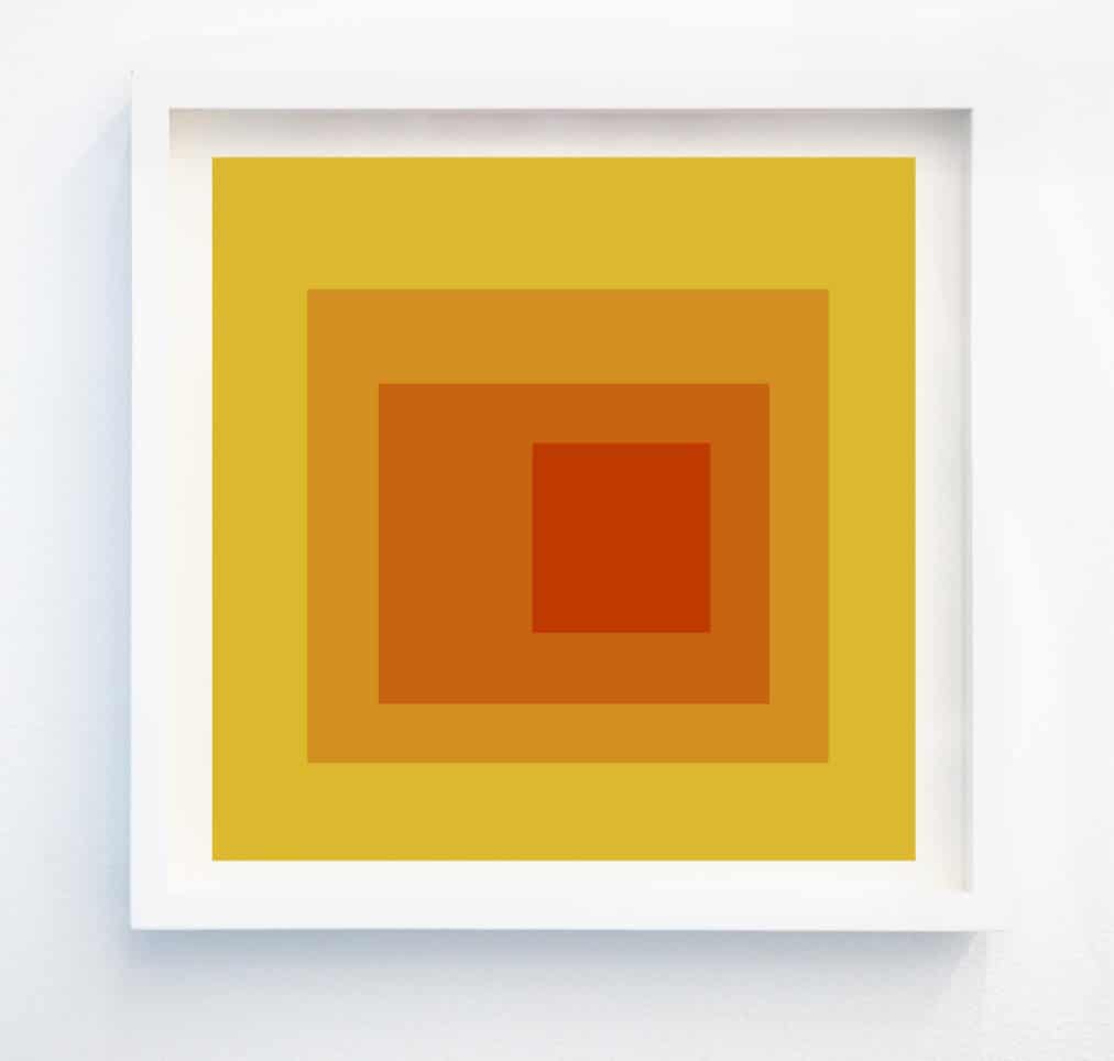 yellow and red geometric abstract art
