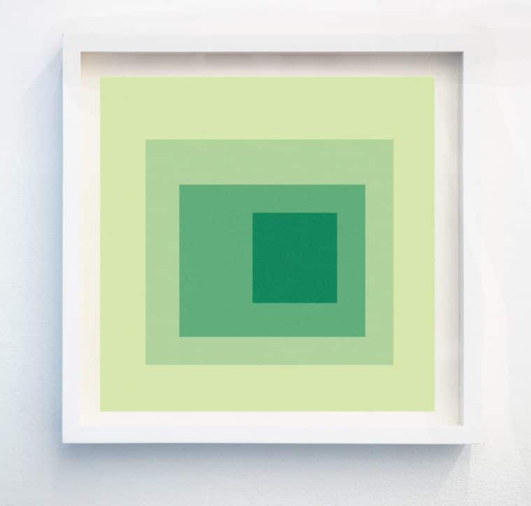celadon geometric abstract art print