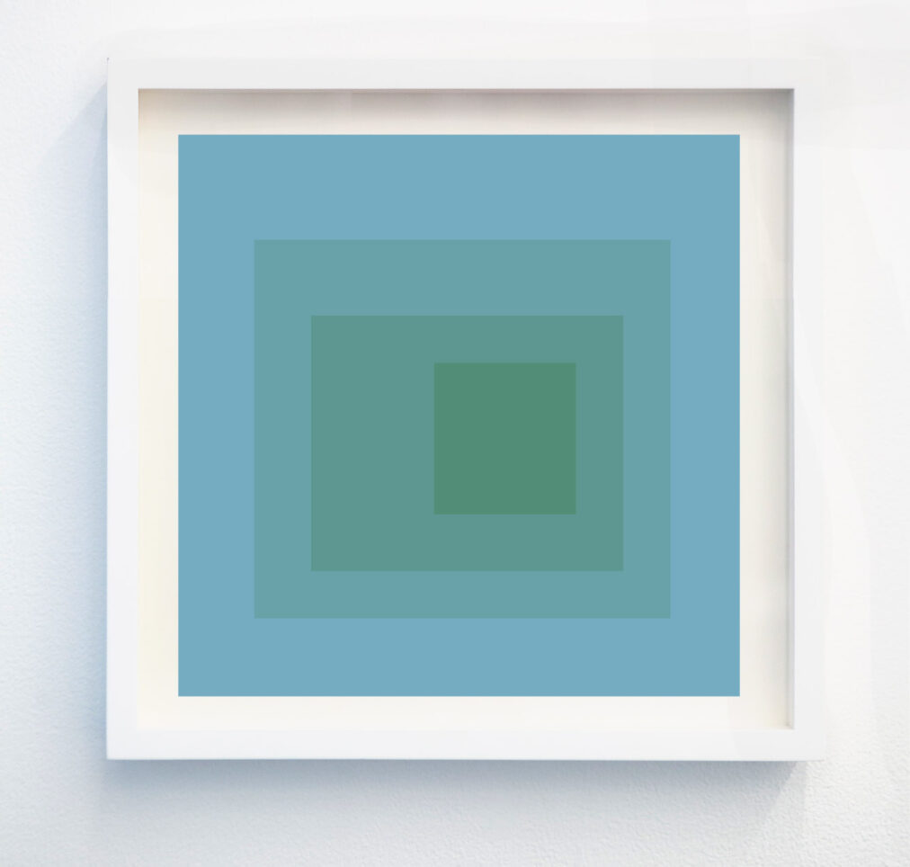 light blue geometric abstract art print