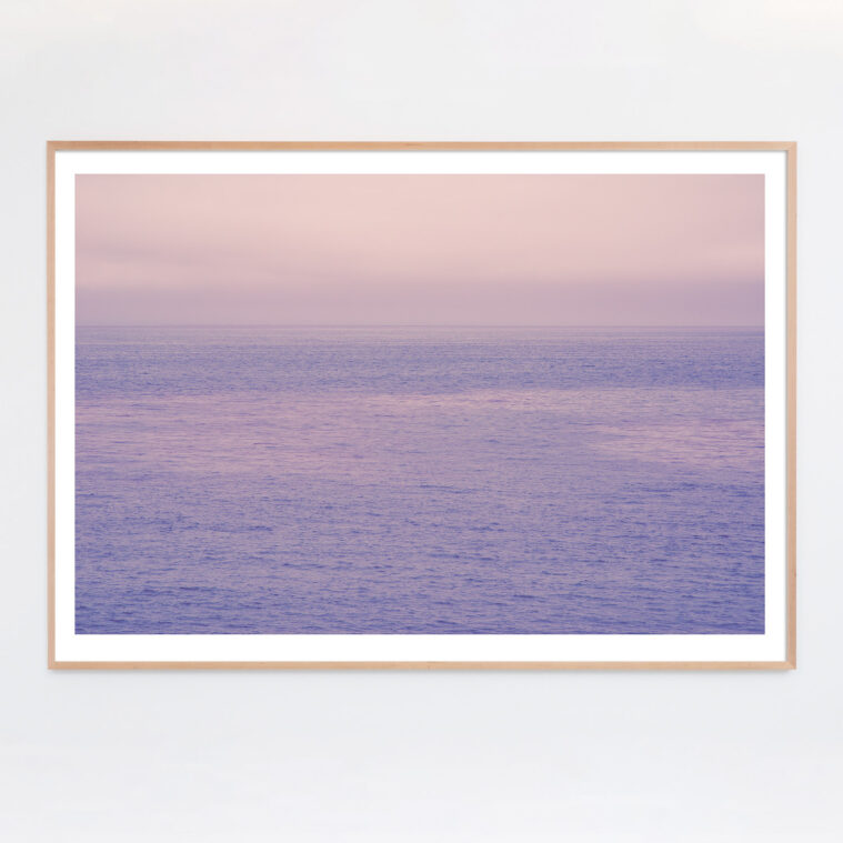 pastel violet coastal seascape photograph
