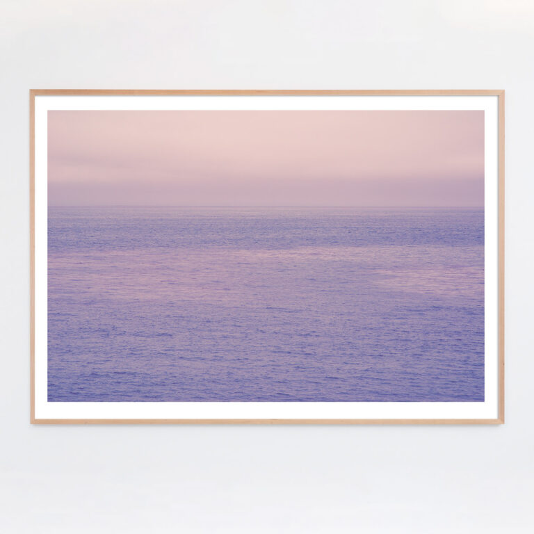 pastel violet coastal seascape photograph