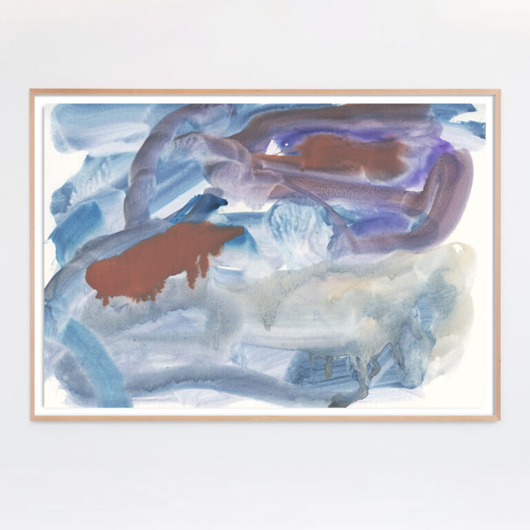 blue, terracotta, purple southwest modern abstract painting print
