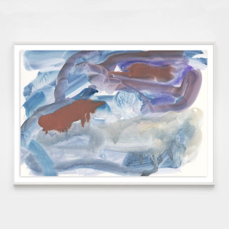 ethereal blue abstract art print