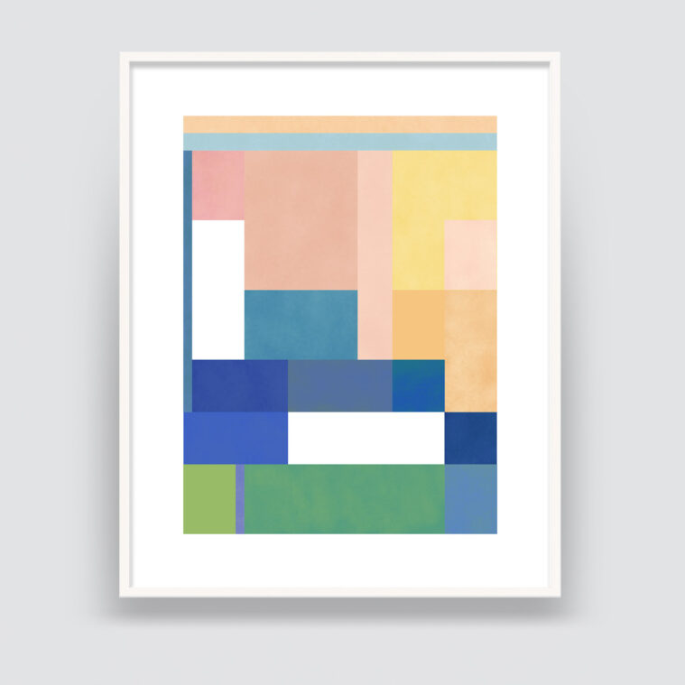 geometric abstraction with pastel colors