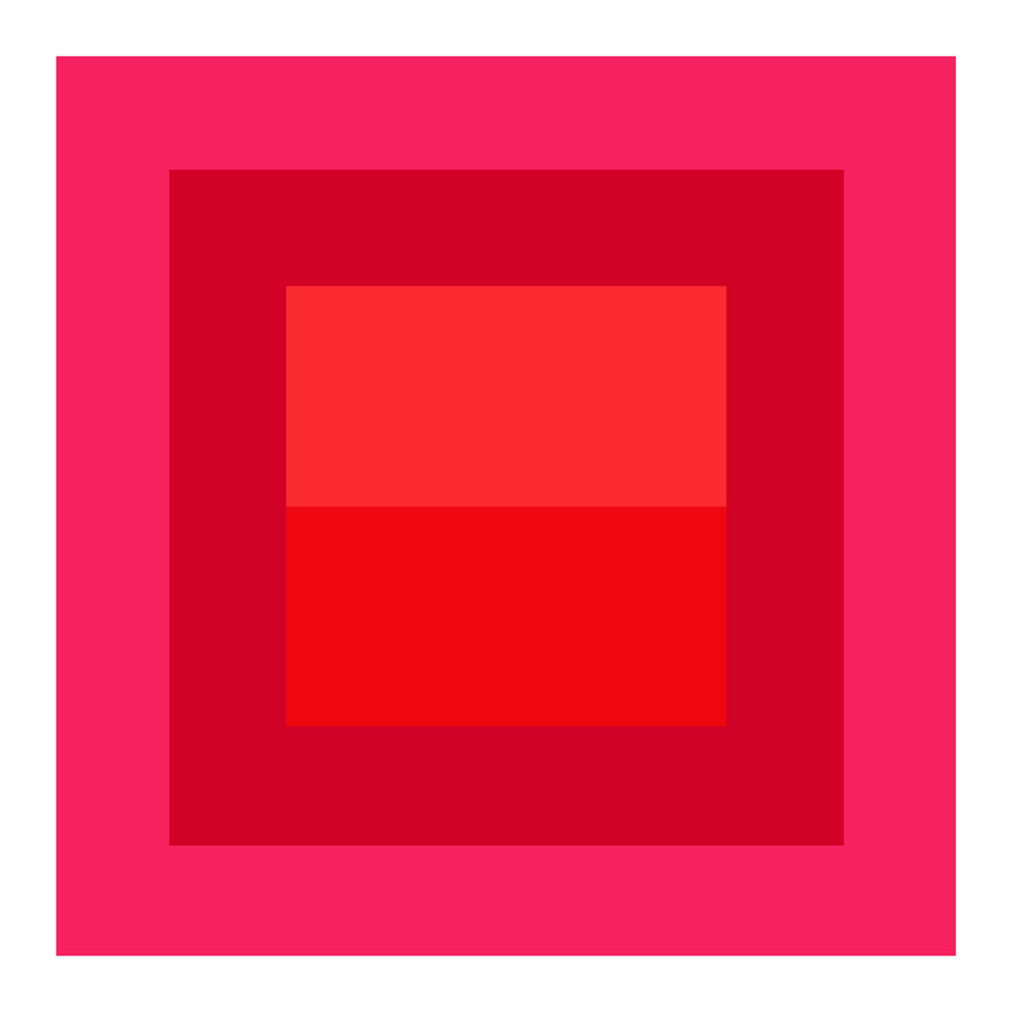 geometric abstract art in fuschia and red