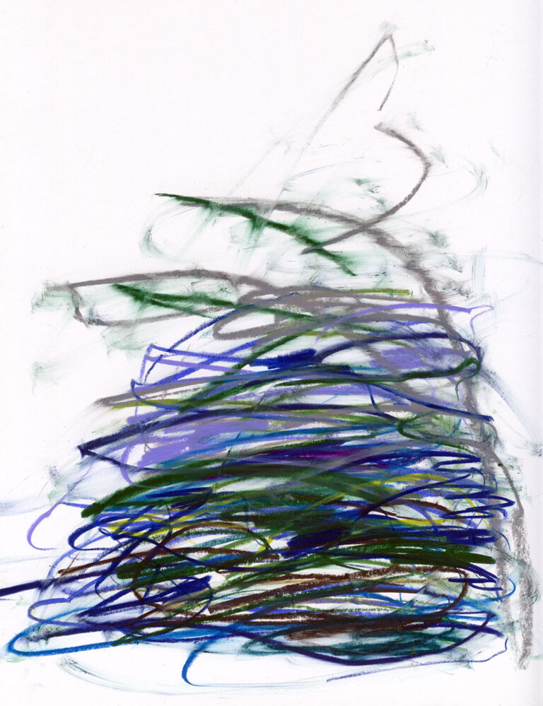 blue green purple grey abstract print