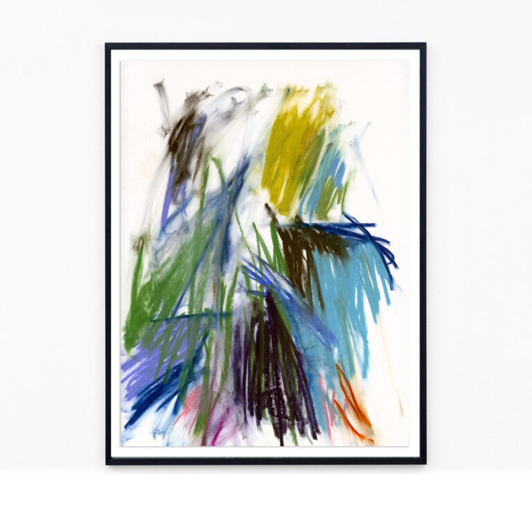 blue green yellow purple abstract print