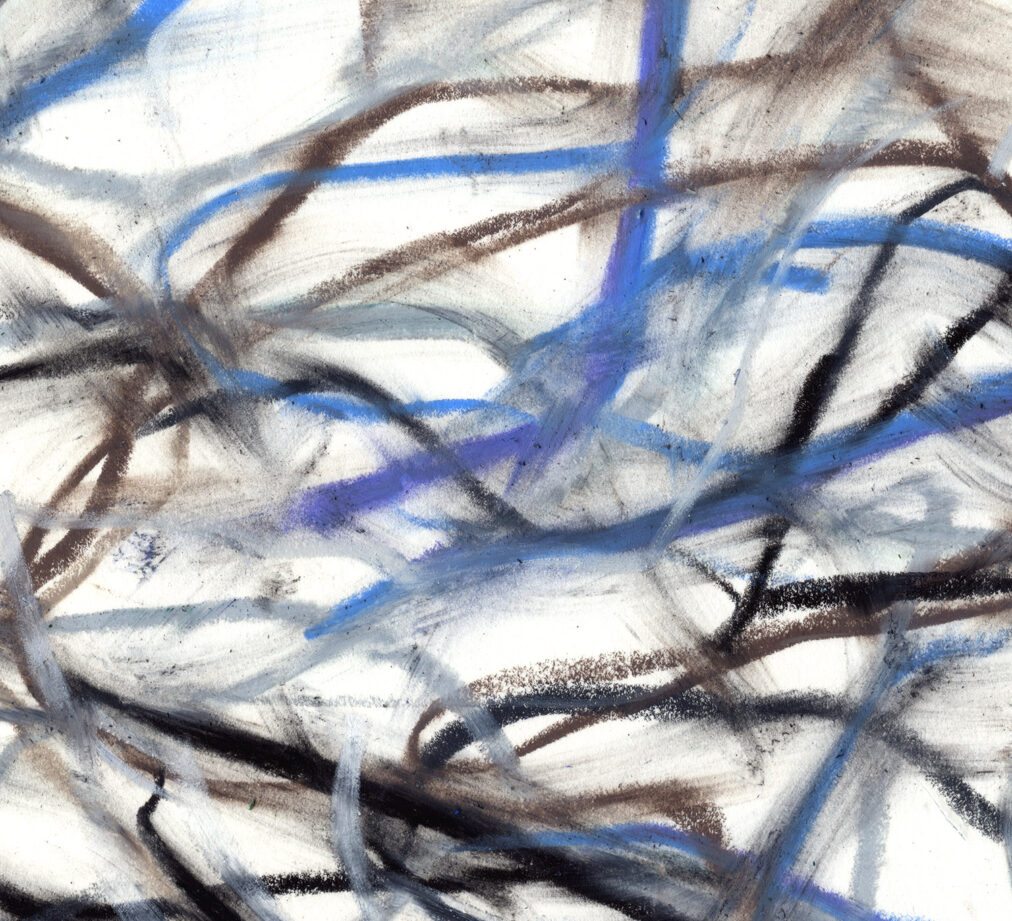blue grey abstract print detail