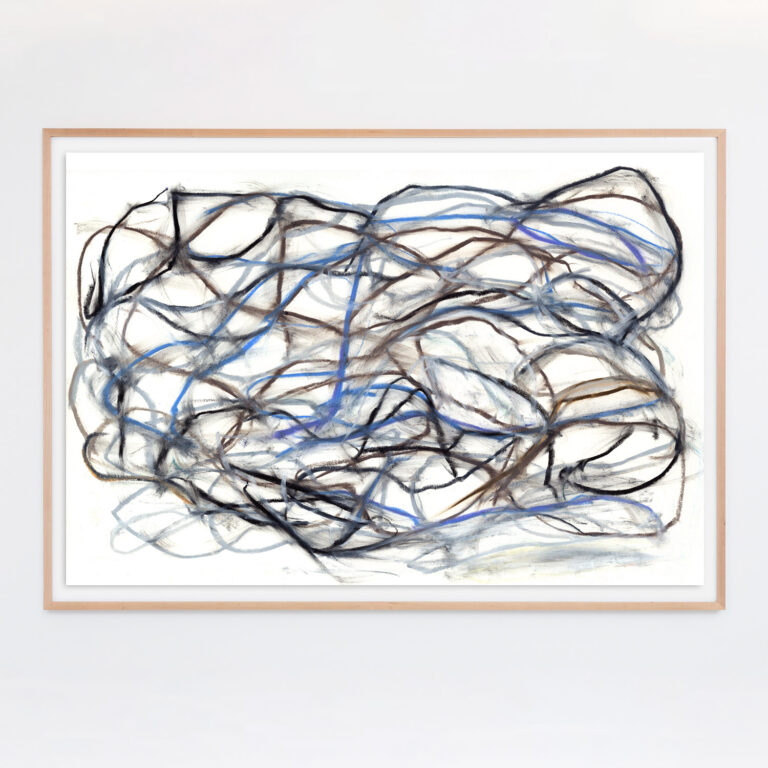 blue grey abstract print