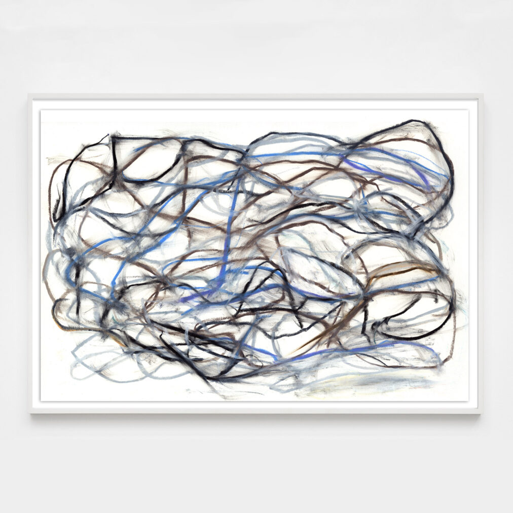 blue grey abstract print