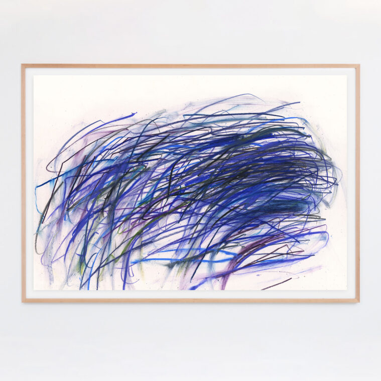 blue purple black abstract print