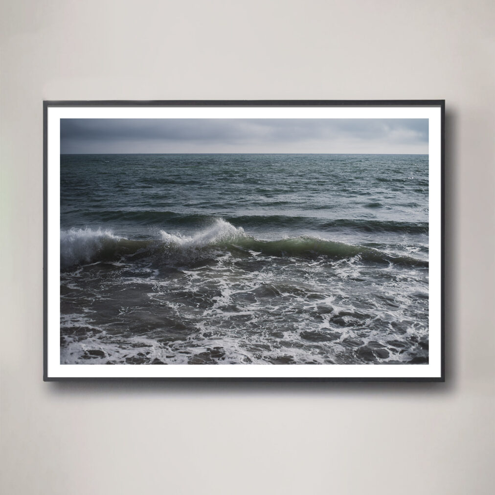 minimalist ocean wave color photograph