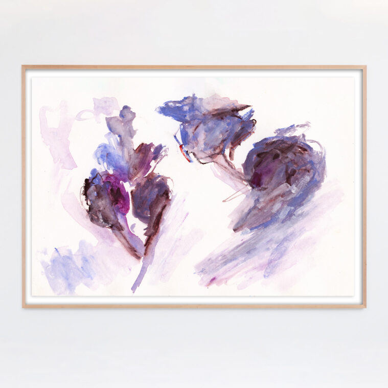 purple abstract art that is romantic and feminine