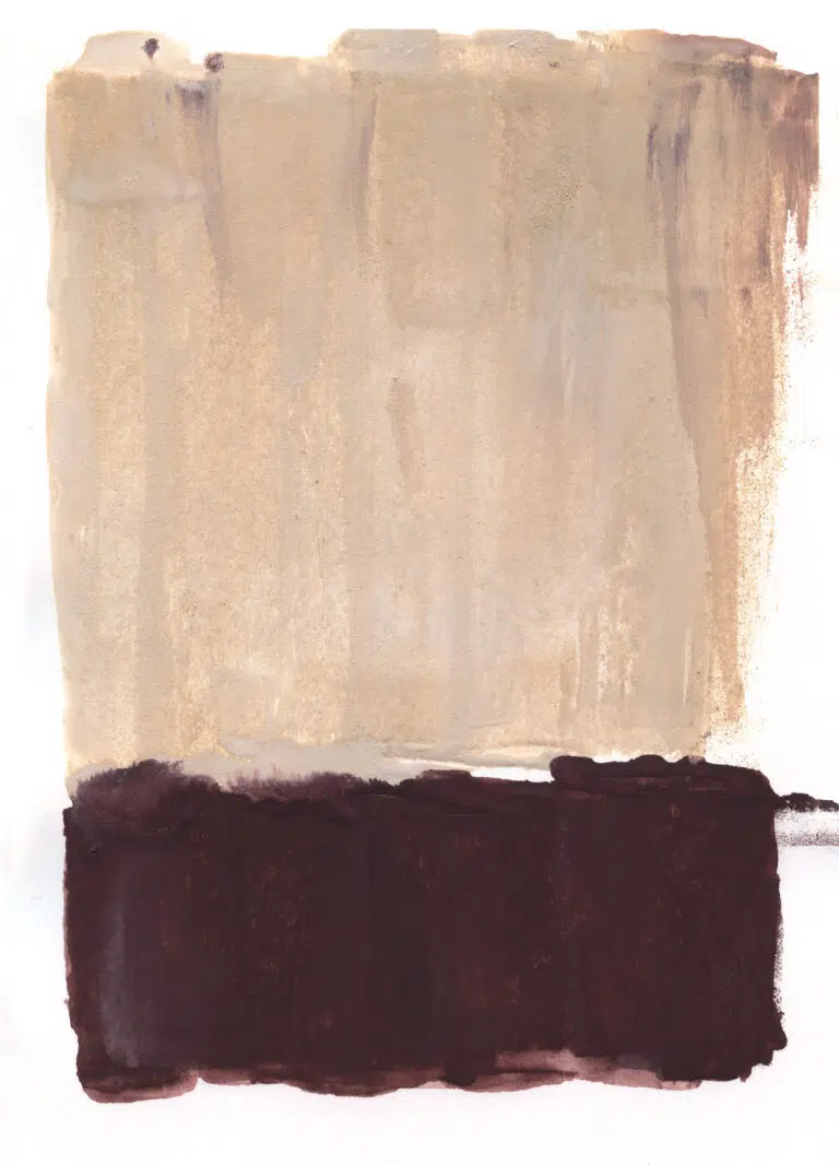 maroon brown and cream abstract painting print