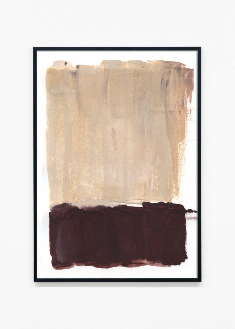 maroon brown and cream abstract painting print
