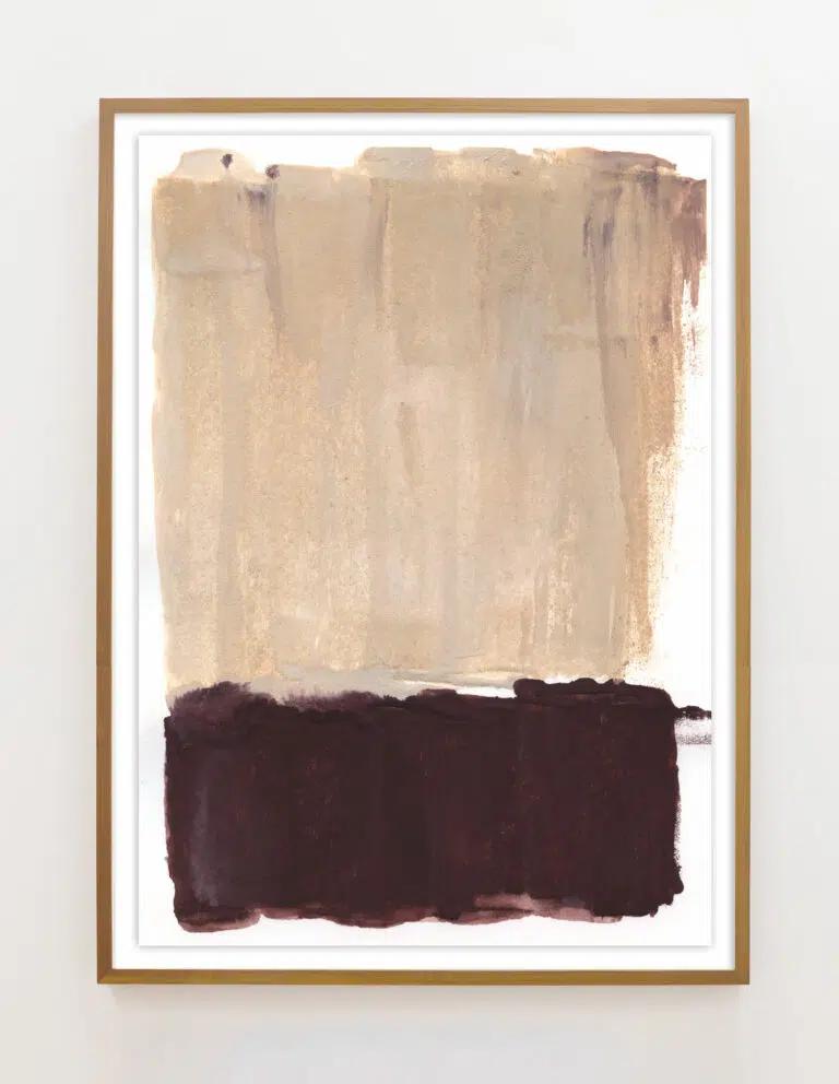 maroon brown and cream abstract painting print