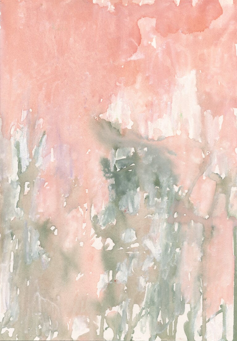 pink and green abstract painting