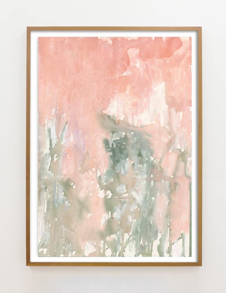 pink and green abstract painting