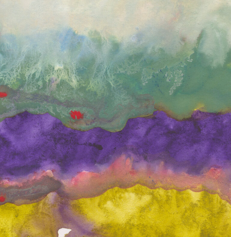 rainbow colored abstract painting print by tina marrin