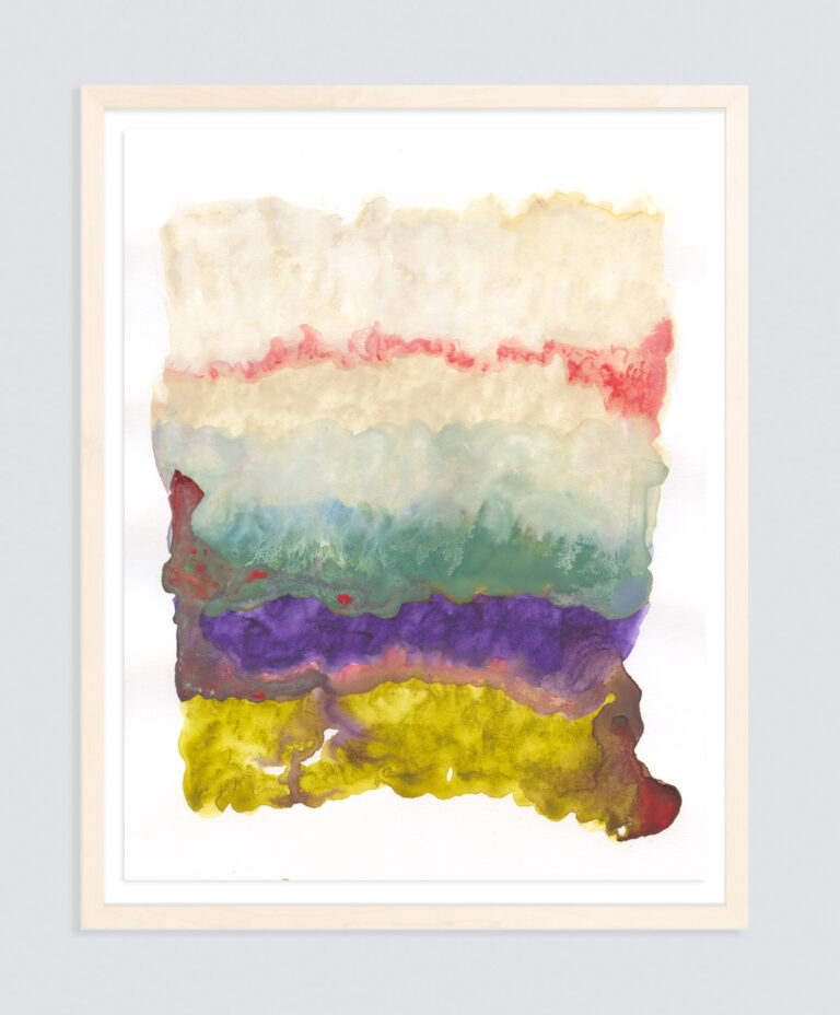 rainbow colored abstract painting print by tina marrin