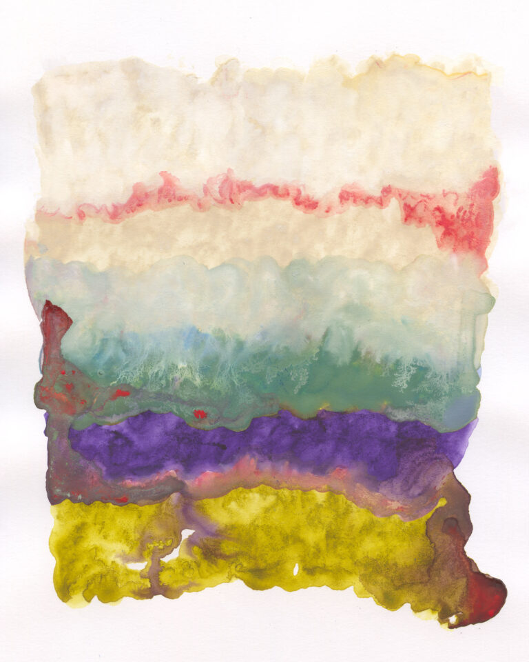 rainbow colored abstract painting print by tina marrin