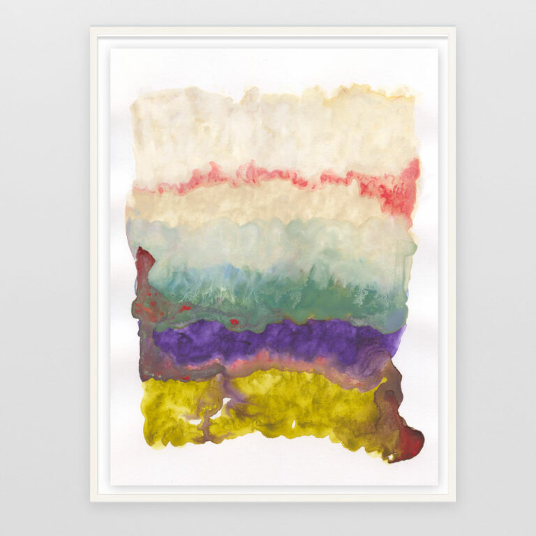rainbow colored abstract painting print by tina marrin