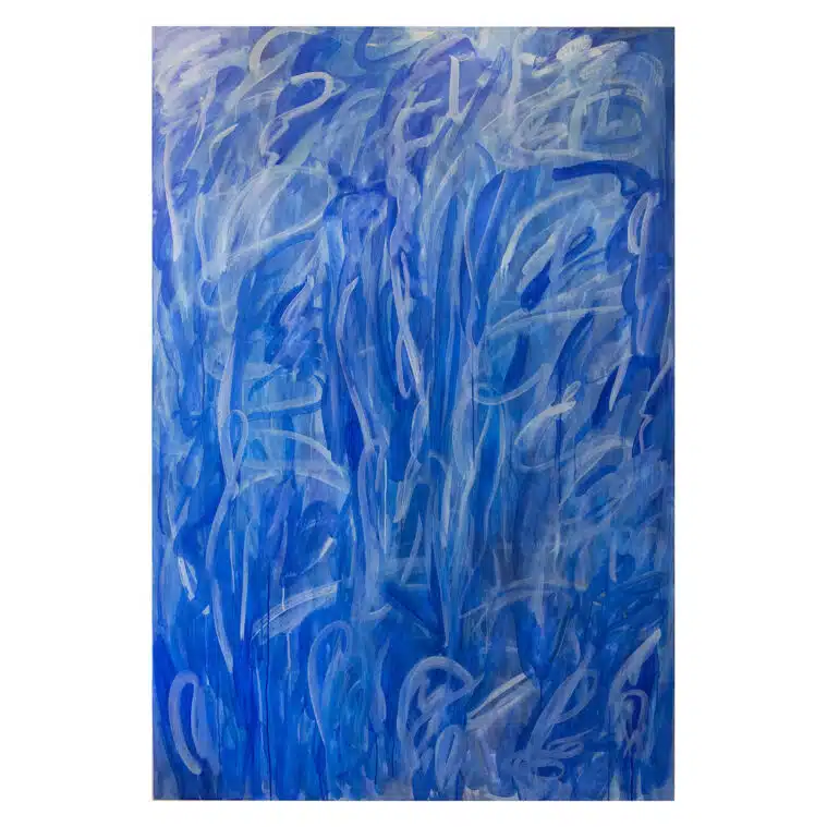 very large blue abstract painting