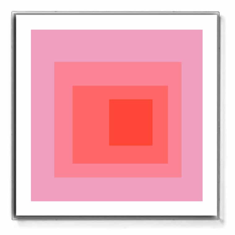 pink and red geometric art