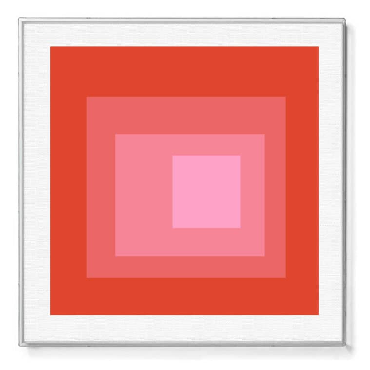 red and pink geometric art
